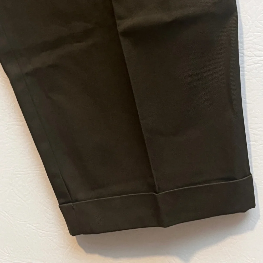 J. Crew Classic Fit Men's Olive Dark Green Ankle Trouser Pants sz 35